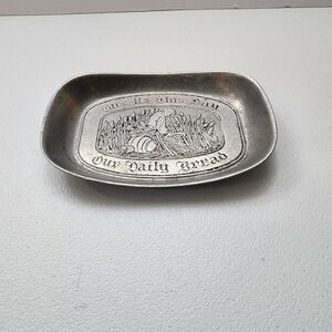 Original Vintage Wilton Armetale  Pewter Bread Tray 9.25"x6.5"